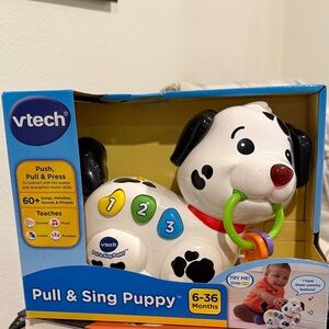 VTech Pull & Play Puppy - Black and White